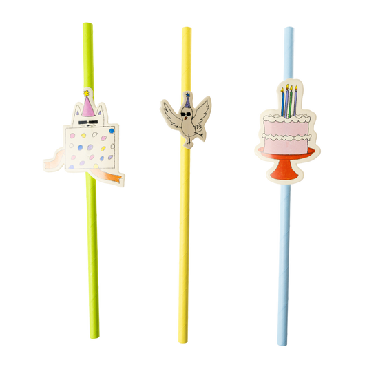 Popotes de papel Party Animals