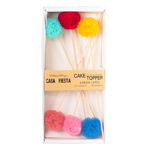 Cake Topper Pompoms